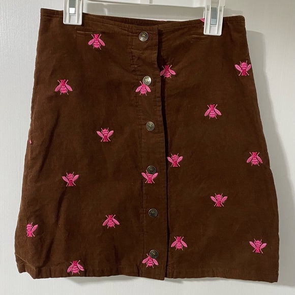 Lilly Pulitzer Other - Lilly Pulitzer Girls Embroidered Bee Corduroy Skirt